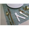 Image 2 : Qty 2 Round Plates & 2 Place Settings Flatware