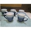 Image 2 : Qty 8 Pfaltzgraff Everyday Eclipse Blue Ceramic Coffee Mugs