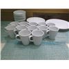 Image 2 : Pillivuyt France Dishware: 10 Coffee Mugs, 5 Bowls, Misc Plates