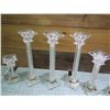 Image 2 : Qty 9 Marquis by Waterford Lead Crystal Candle Holders 3 Heights