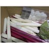 Image 2 : Box of Candles: Red & White Tapers, Votives, etc