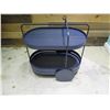 Image 2 : Blue 2 Tier Oval End Table w/ Metal Accents 28"x16"x30" High