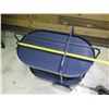 Image 8 : Blue 2 Tier Oval End Table w/ Metal Accents 28"x16"x30" High