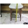 Image 8 : Jobs Bacco Series Italy Bar-Height Stool Chair White w/ Wooden Legs 35"H