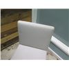 Image 3 : Qty 2 Berman Falk Off White Upholstered Chair w/ Wooden Base 33"High