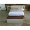 Image 1 : New Bed Frame, Mattress, Headboard, Footboard Shelf, 2 End Tables