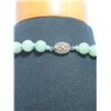 Image 2 : Vintage Hand knotted Genuine Jade Necklace 24" Long.