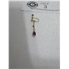 Image 2 : 9Kt, Art Nouveau And Amethyst Screw Back Earrings