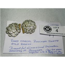 Rare Marcel Boucher Duette Style Brooch.