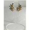 Image 1 : Pair of Elegant Sherman Clip On Earrings. Rhodium Plated