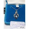 Image 2 : Fabulous Vintage Birks Sterling Marcasite Pendant with a Black Hematite.Marked Birks Sterling