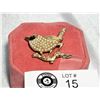 Image 1 : Exquisite Vintage Goldtoned Bird Brooch Enhanced with Seed Pearls. Measures 7.75