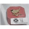 Image 2 : Exquisite Vintage Goldtoned Bird Brooch Enhanced with Seed Pearls. Measures 7.75