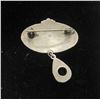 Image 2 : Marked ,925 Vuntage Sterling Silver Brooch with a Lovely Engraved Desert Scene