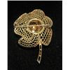 Image 2 : Good Quality Large Made in England Large Vintage Flower Brooch Set with Clear Rhinestones