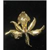 Image 2 : Beautiful Calla Lily Brooch with 3 Enameled Leaves Signed Gerry's Measures 2" 2.5"