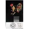 Image 1 : Vintage Enameled Rooster Brooch