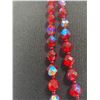Image 2 : Vintage Opera Length Red Aurora Borealis Crystal Necklace
