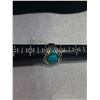 Image 2 : Navajo Turquoise Sterling Ring Size 8. Marked Sterling