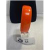 Image 2 : Vibrant Orange Swirl Bakelite Bangle Bracelet ( Tested)