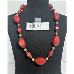 1930's Chunky Calalin Bakelite Necklace 23"L