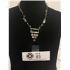 Image 2 : Stunning 1920's Art Deco Czech Clear Faceted Crystal -Glass Necklace16"