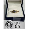 Image 2 : 14k Yellow Gold Sapphire Ring Size 6.75 Weighs 3.7 Grams