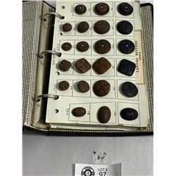 Vintage Salesman Button Book with 4 Sheets of Buttons by Capitol Buttons Toronto