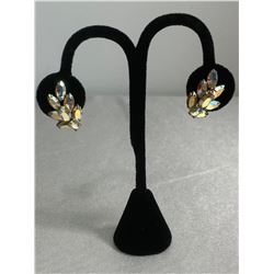 Beautiful Vintage Sherman Sparkling Delight Clip On Earrings