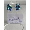 Image 1 : Vintage Sherman 2 Tone Blue Clip on Earrings