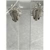 Image 2 : Beautiful Vintage Sherman Fully Faceted Crystal Bead Earrings Rhodium Plated