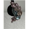 Image 3 : Large Gorgeous Sherman Clip in Earrings Set with Alexandrite Stones and Further Enhanced with Mauve.