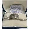 Image 1 : Good Quality Sterling Silver Ring Set with Cubic Zirconia and Matching Hoop Earrings. Size 10 10 gr