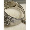 Image 2 : Good Quality Sterling Silver Ring Set with Cubic Zirconia and Matching Hoop Earrings. Size 10 10 gr