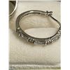 Image 3 : Good Quality Sterling Silver Ring Set with Cubic Zirconia and Matching Hoop Earrings. Size 10 10 gr