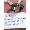 Image 2 : Vintage Chinese Cloisonne Enamal Ring Size 6.5