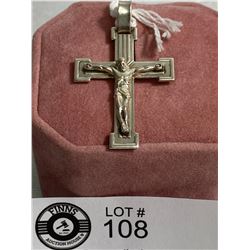 Top Quality Sterling Silver Crucifix Cross Pendant. Total Length 2" Weighs 6 gr
