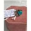 Image 1 : Old Navajo sterling Silver Hand Crafted Turquoise Feather Ring Size 8