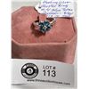 Image 1 : Sterling Silver Cluster Ring with 4 Blue Topaz Petals. 4.5 gr. Size 10. New