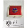 Image 1 : Rare WWII Sweetheart Compact H.M.S. Norfolk. Lovely Collector Piece Nice & Clean Unused interior. 2'