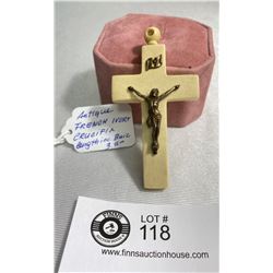 Antique French Ivory Crucifix 3.5"