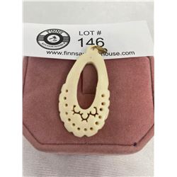 Carved Asian Pendant Bone/Ivory