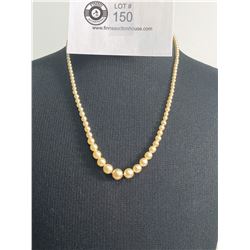 Pearl Necklace With Sterling Clasp 1940s