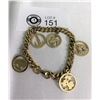 Image 1 : 1960s Gold Platted Canadian Theme Bracelet