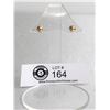 Image 1 : Pair Of 14 Karat Gold Round Stud Earings