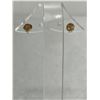 Image 2 : Pair Of 14 Karat Gold Round Stud Earings
