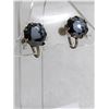 Image 2 : Nice Pair Of Black Alaska Diamond Antique Earings