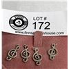 Image 1 : 4 Sterling Charms (Musical Notes)