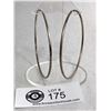 Image 1 : Extra Large 3"  Diameter Sterling Hoop Earrings