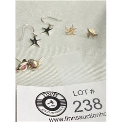 3 Pairs Of Childs Sterling Earings